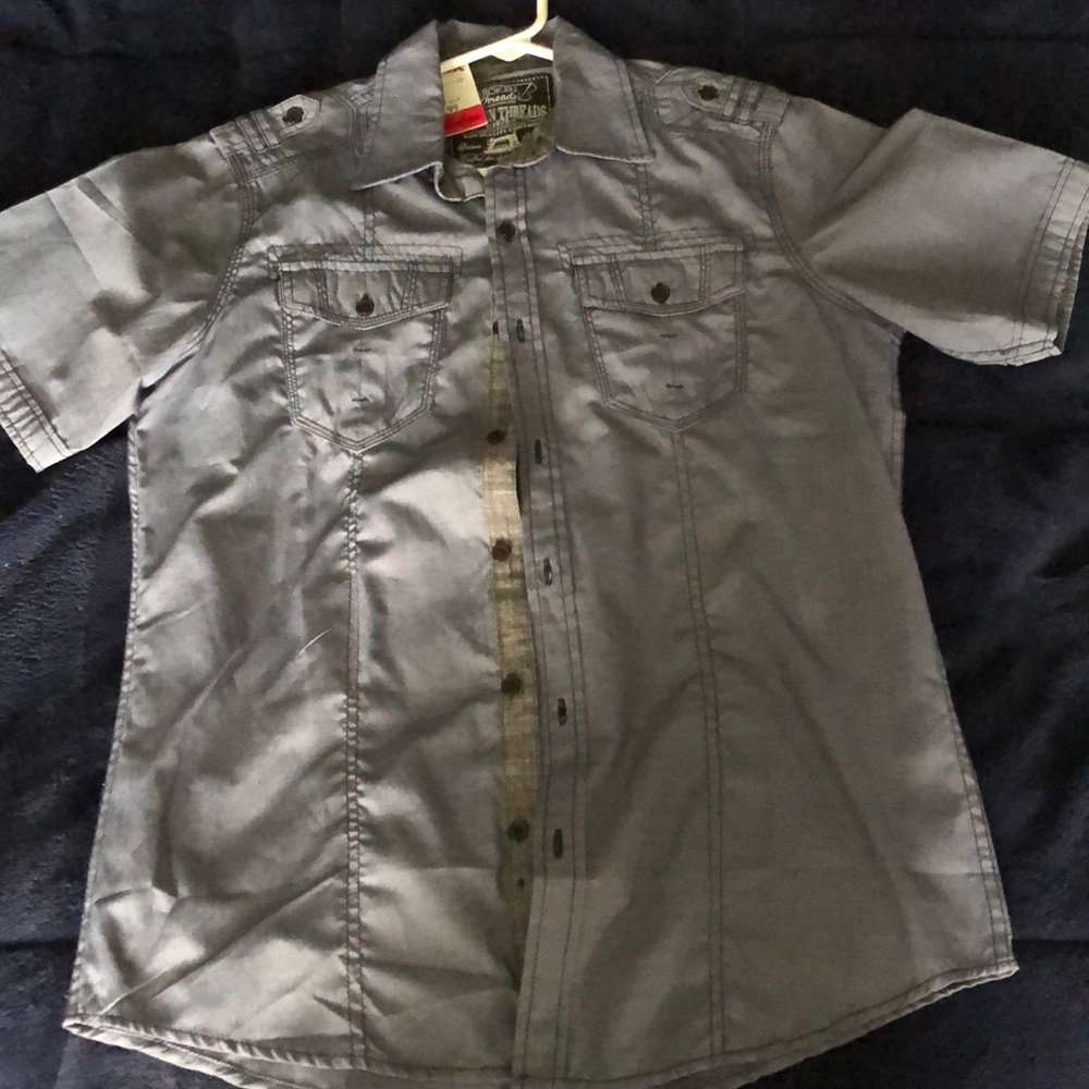 Broken Threads Button Up Short Sleeve Shirt